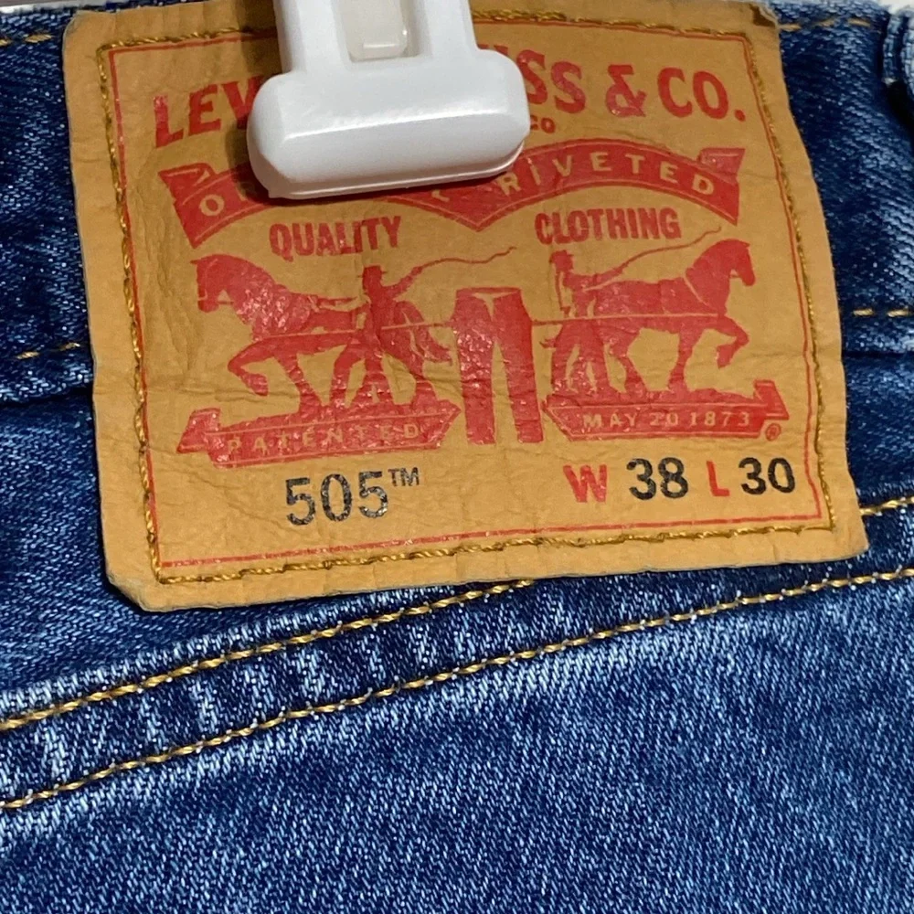 Levi's Mens Straight Blue Jeans 505 pants size 38 x 30
